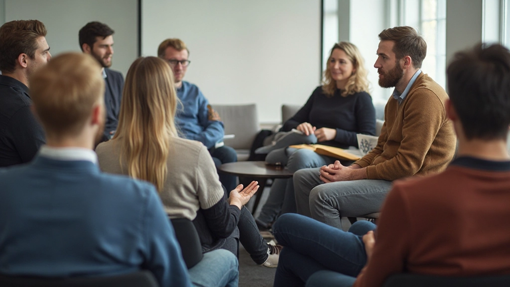 Grupa osób uczestniczy w warsztacie edukacyjnym