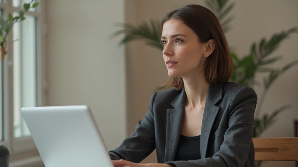 Kobieta pracująca na laptopie, planując swoją strategię inwestycyjną