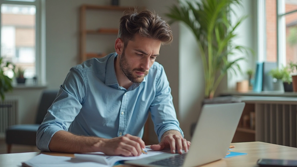 Inwestor studiujący materiały edukacyjne